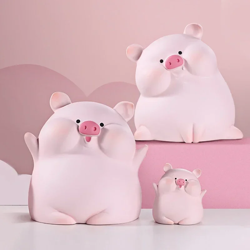 For Pink Coin Money Box Adult Cute Ornament Anti Fall Piggy Bank Kids Toy Creative Hidden Storage Living