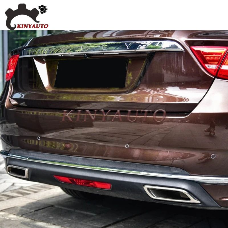 For Geely Emgrand GT 2017 Rear Bumper Muffler Trim Cover Rear cylinder Exhaust Pipe Frame Rear Exhaust End