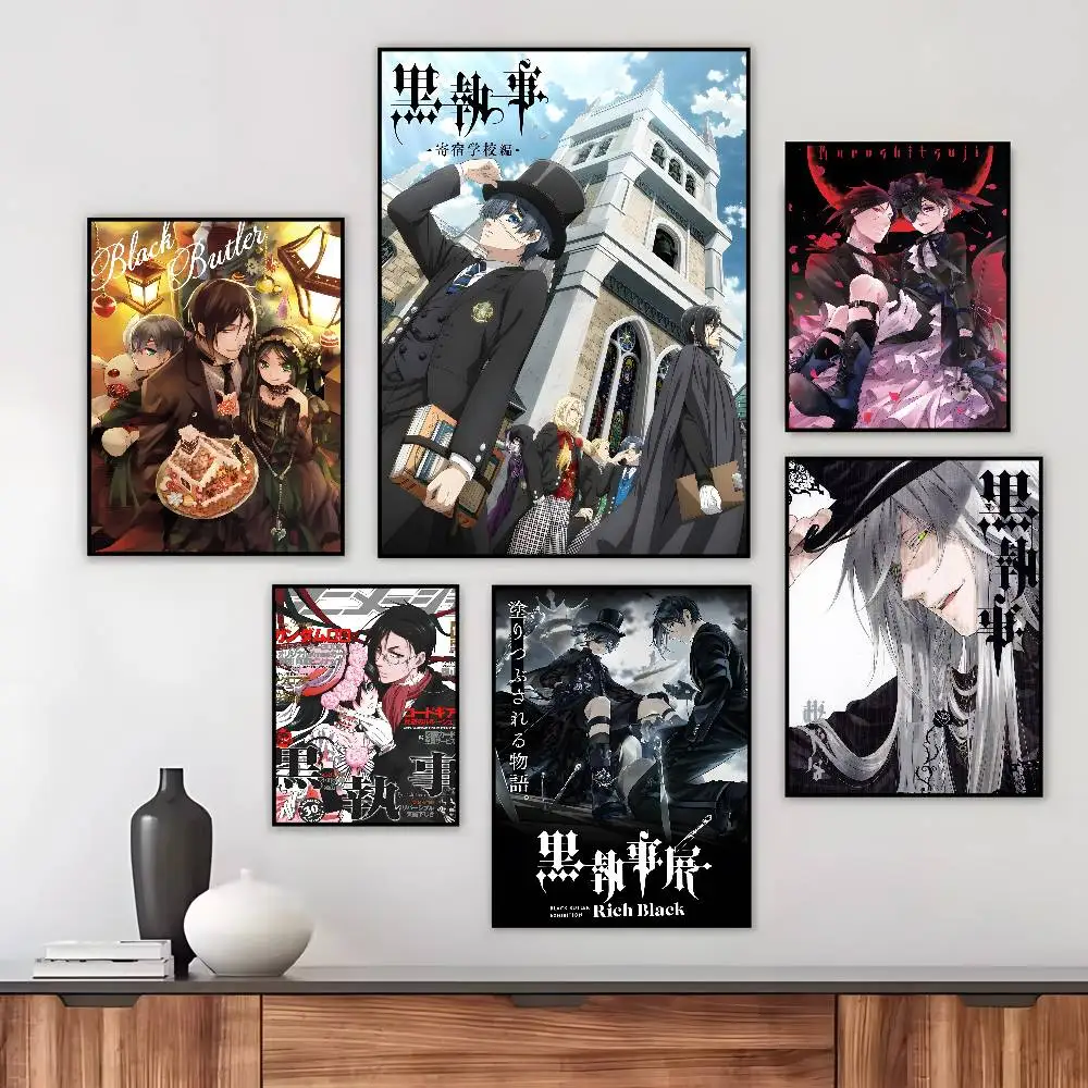 Comic Japan B-Black Butler Poster Art HD Canvas Advanced Aesthetic Printing Paper Wall Art for Living Room Home Decor