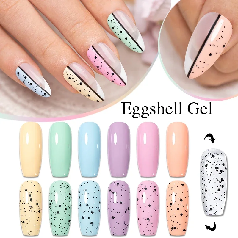 PUENTE 7.5ML Easter Eggshell Gel Nail Polish Soak Off UV Nail Gel For Manicure Semi-Permanent Varnish With Any Color Gel Base