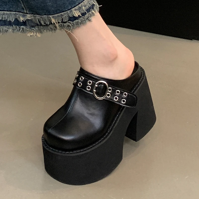 

New Style Fashion Women's Slippers for Large-sized Women Outdoor Platform Slipper 2026 Summer 11cm High Heels Women Slides Shoes