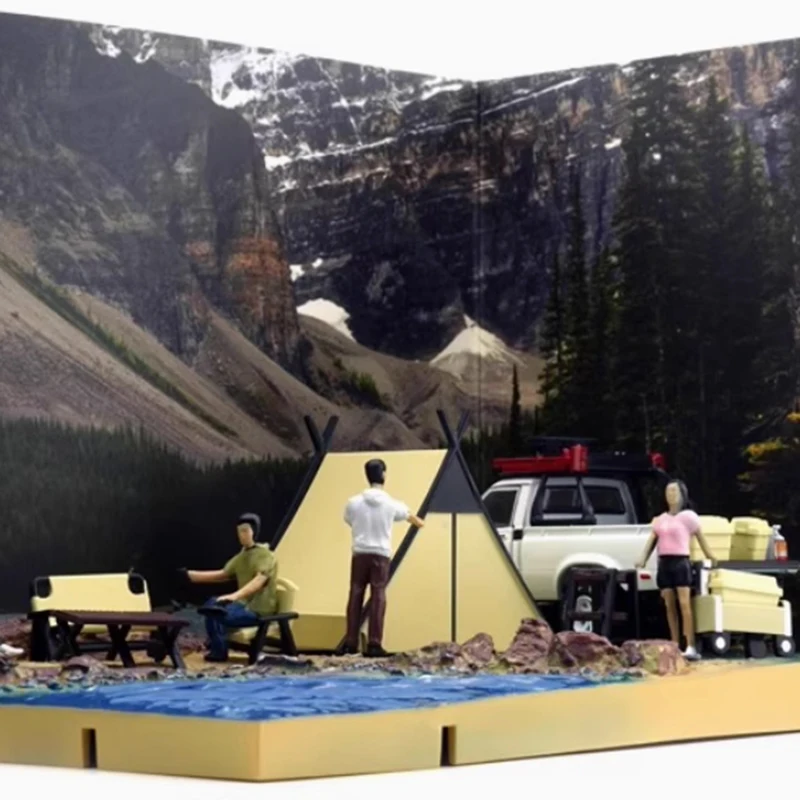 BM Scala 1:64 TYT 1980 Hilux N60 N70 Pickup Truck Lega di Simulazione Modello di Auto Collezione Statica Decorato Giocattolo di Festa Regalo