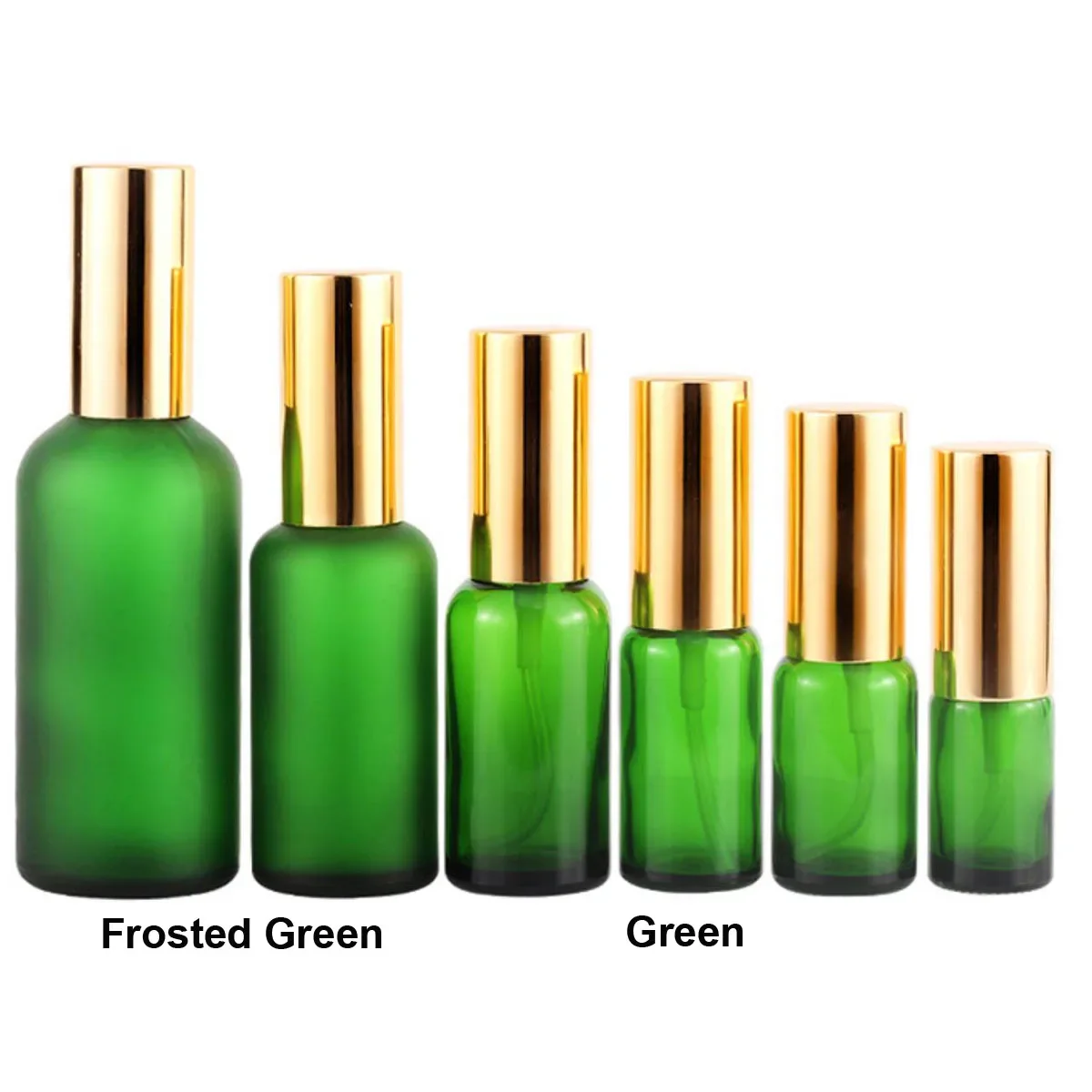 15ml 30ml 50ml 100ml Essential Oil Spray Bottle Green Fine Mist Perfume Atomizer Refillable Glass Bottles Empty bottle shampoo