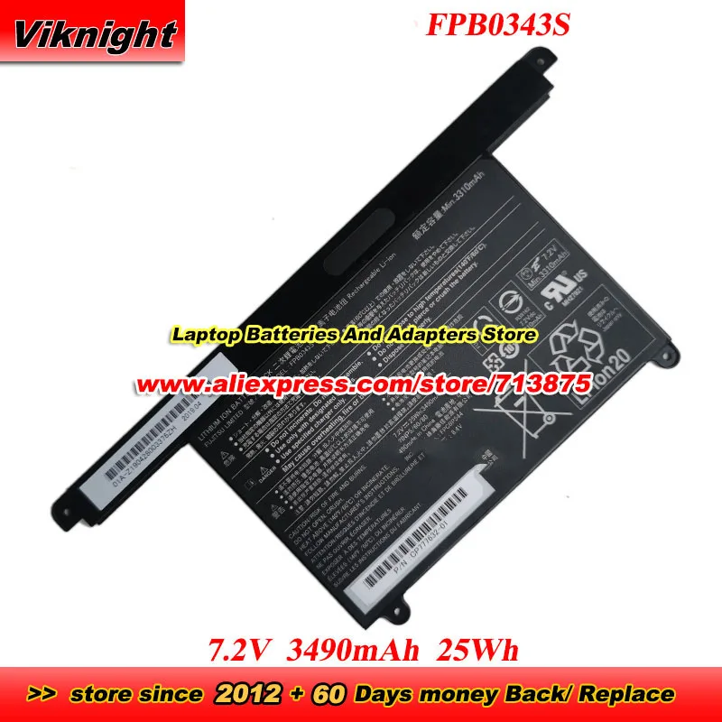 FPB0343S Battery 2INP5/60/80 FPCBP544 7.2V 3490mAh 25Wh for LIFEBOOK U938/S U939/A Laptop Battery