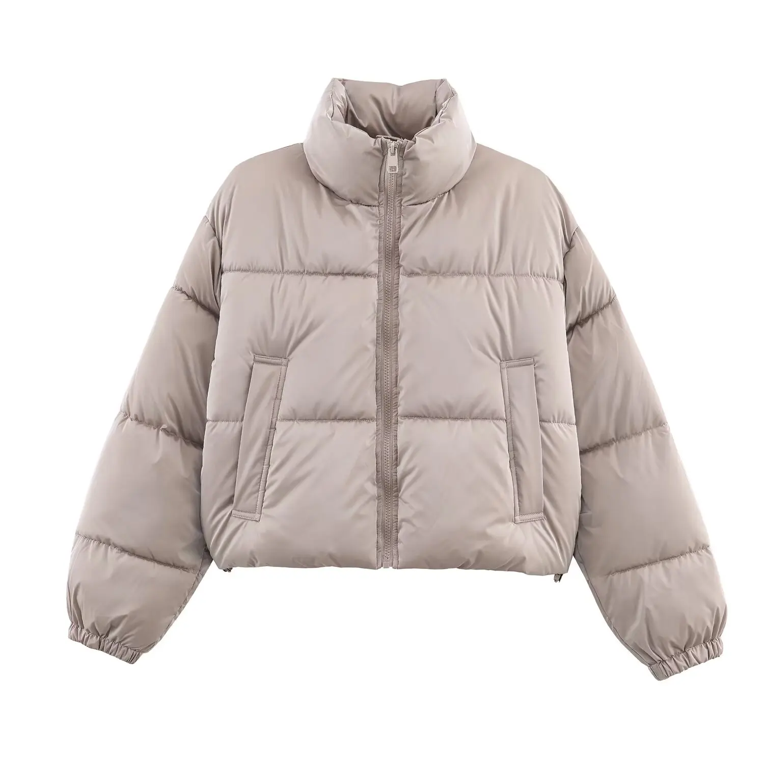 JNLEAOG Autumn New Women's Thickened Waterproof Shiny Surface Windbreaker Jacket Street Style Hooded Zipper Closure Long Sleeve