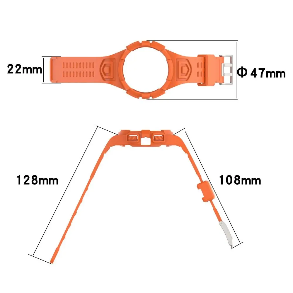 Bracelet de montre en TPU réglable pour Samsung Galaxy Watch, boîtier de montre de prévention des chutes, style sportif, 6mm, 5/4mm, 44mm