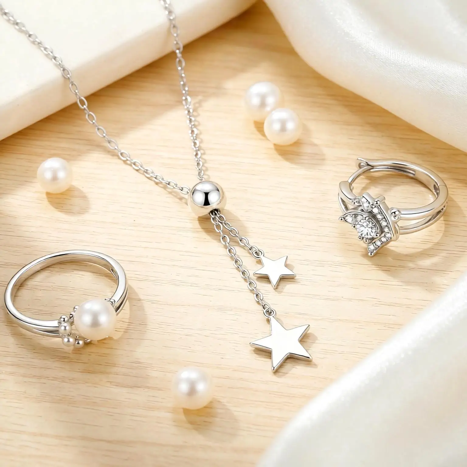 Simple 925 Sterling Silver Five-Point-Star Clavicle Chain Necklaces For Women Girls Anniversary Party Fashion Jewelry Gifts