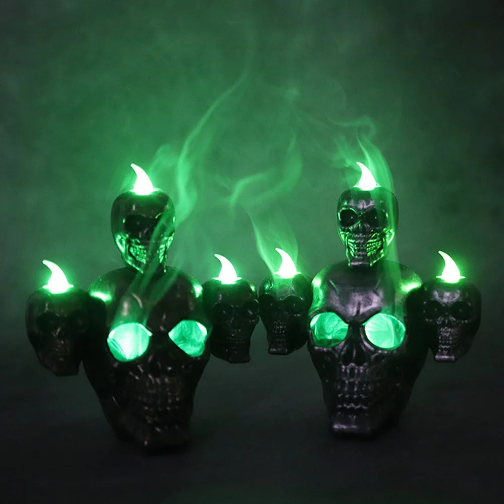 

Skull Lamp Shape Aromatherapy LED Light Electronic C Halloween Decor Furnishing LED Lighting Environmental Safe