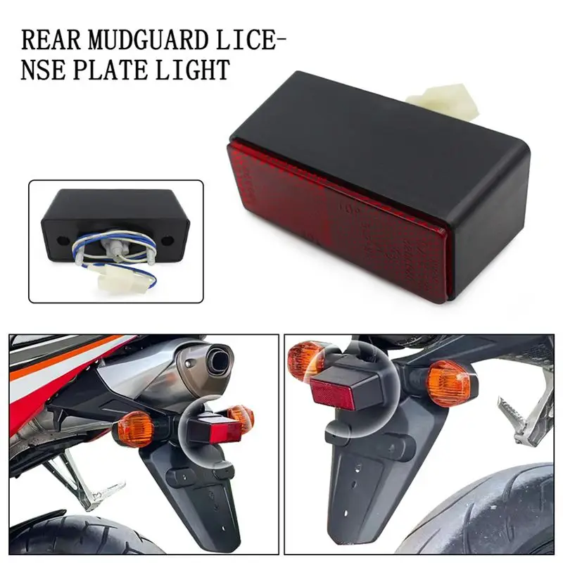 A64P-Motorcycle Rear License Plate Light LED Brake Light Rear Tail Light Turn Signal Light For Honda CBR600 CBR600RR CBR1000