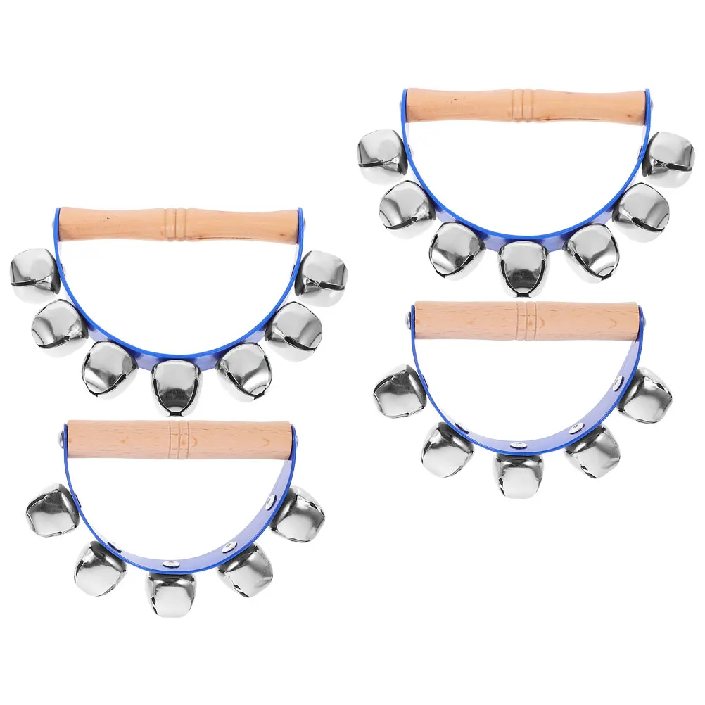 4 個ハンドシェイキングベルパーティージングル音楽知育玩具打楽器安全な長期的な