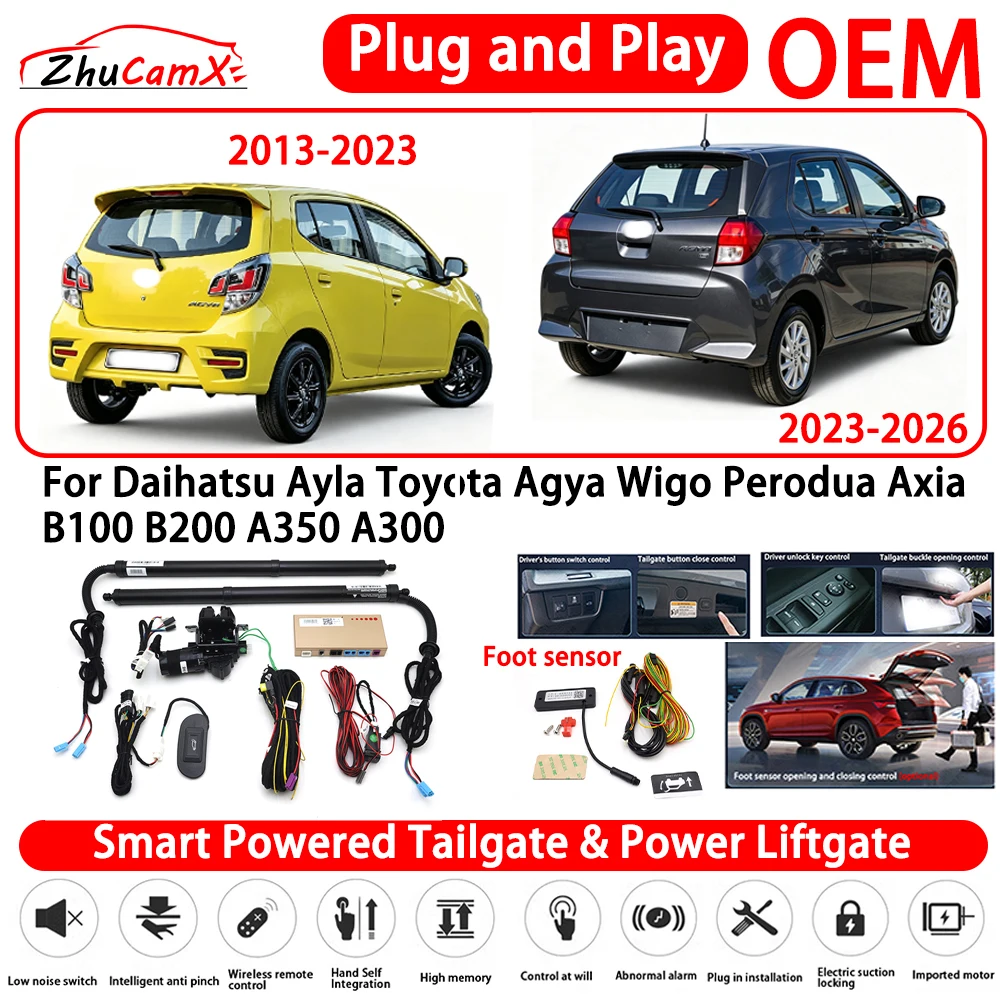 for Daihatsu Ayla Toyota Agya Wigo Perodua Axia B100 B200 A350 A300 Smart Powered Tailgate Power Liftgate Automatic Rear Trunk