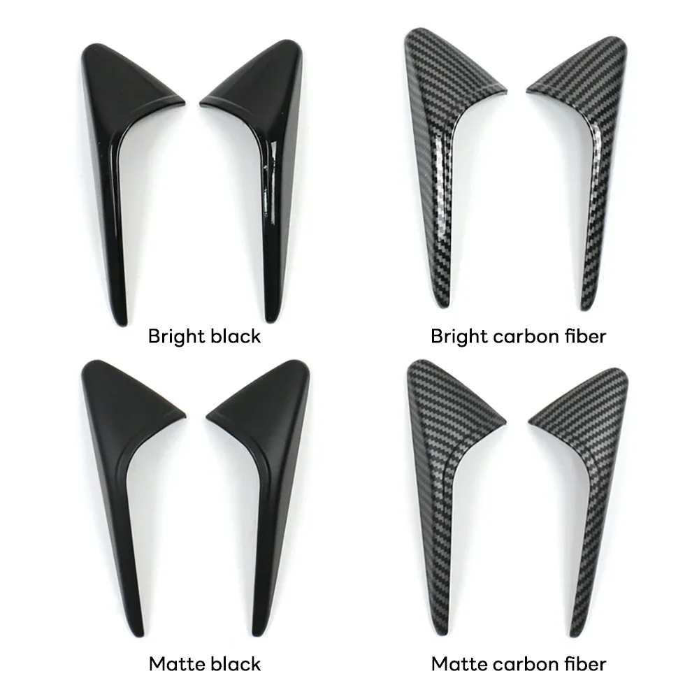 For Tesla New Model Y Launch 2026 Model 3 Highland 2025 Side Camera Cover Lens Protector Black Shiny Matte Carbon Fiber Pattern