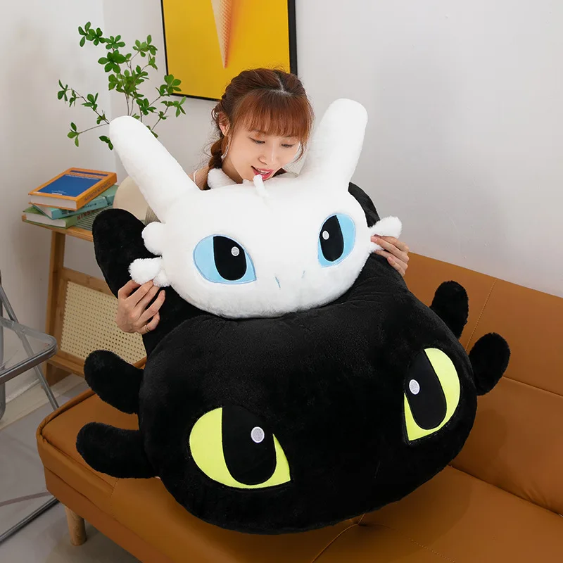 40CM Light Fury Dragon Plush Pillow Toothless Figma Pillow Cartoon Action Dolls Sofa Cushion Home Decoration