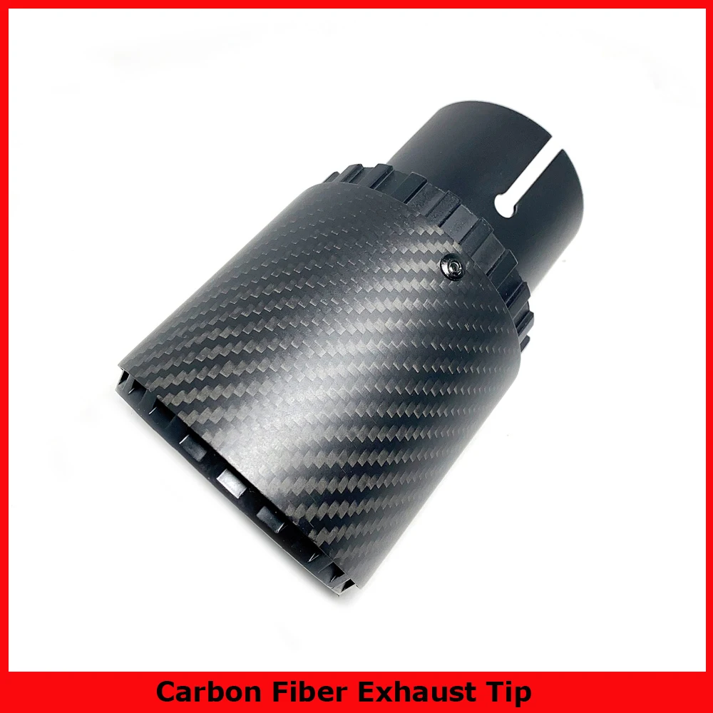 1 PCS Aluminum Alloy Exhaust pipe Car Muffler Carbon Fiber Exhaust Tip Universal Black 89mm 101mm Exhaust System Nozzle