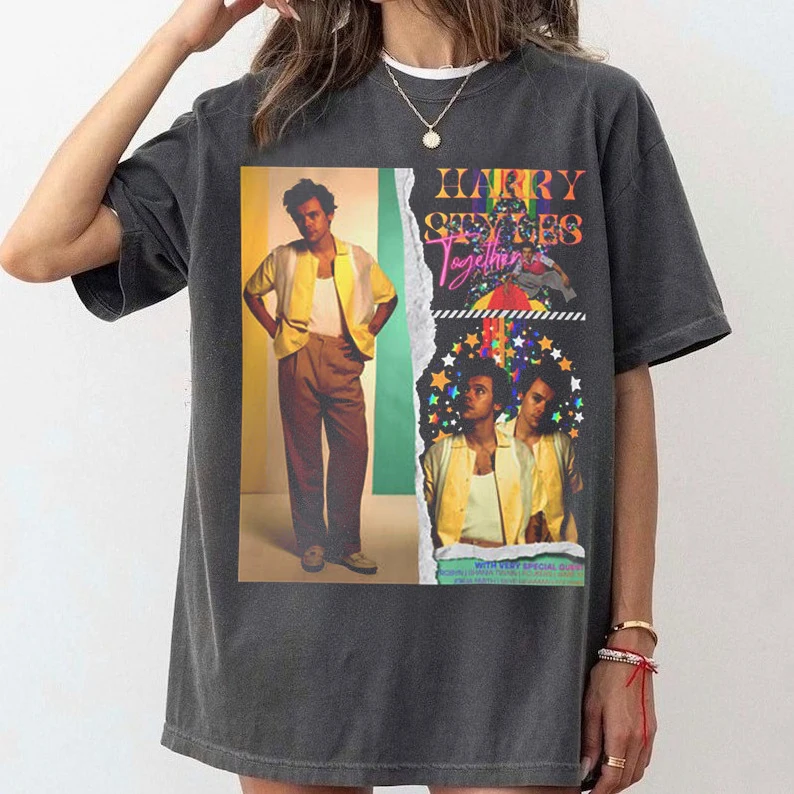 HARRY STYLES Together Together World Tour Concert Print Short Sleeve T-shirt Men Women Casual Tee Tops Perfect Gift For Fans