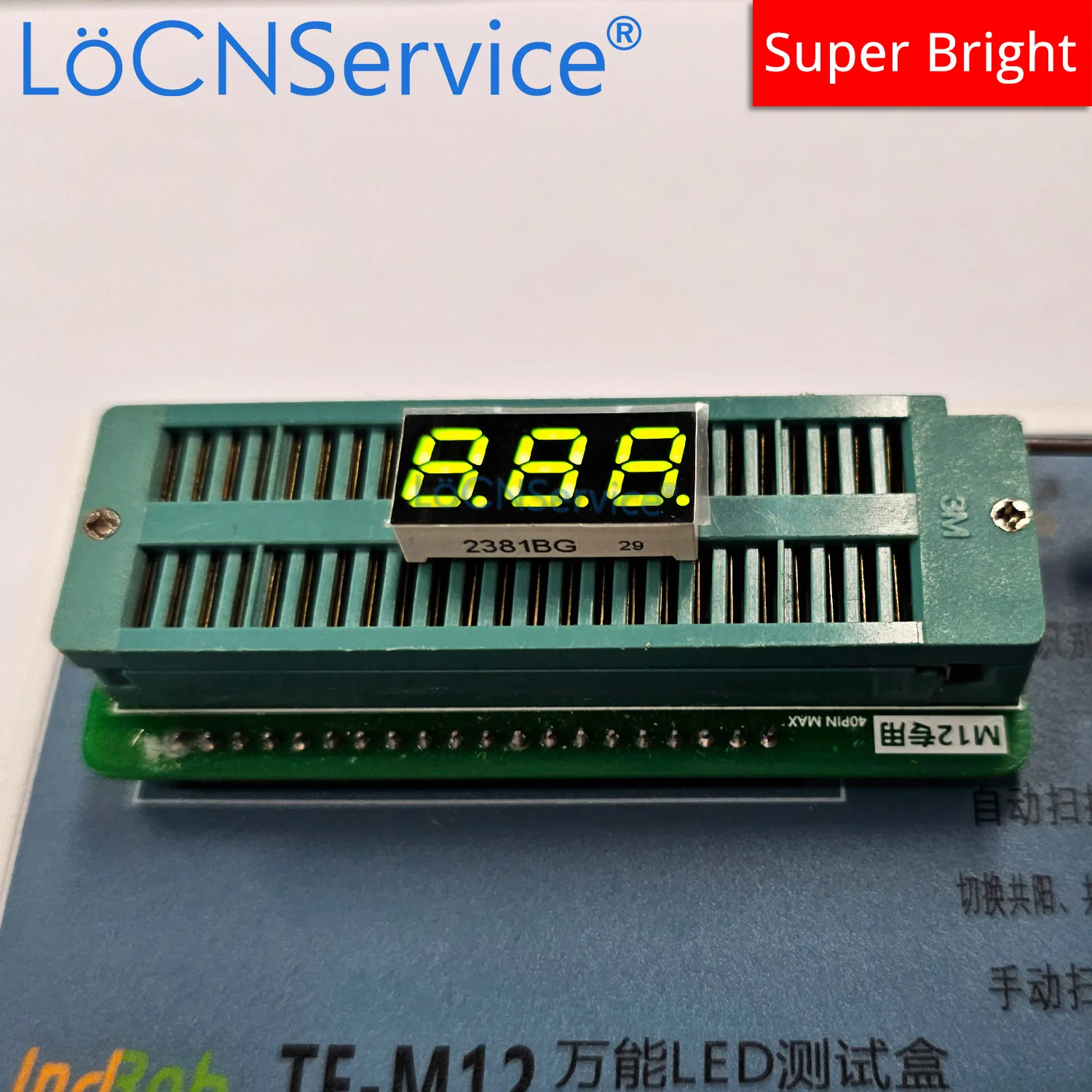 LoCNService 30PCS 0.28Inch Digital Tube LED Display 3 Bit Red Yellow Green Blue White Common Anode / Cathode 7 Segment 0.28 inch