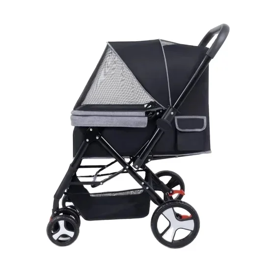 

New styleOne-Click Folding Pet Trolley Adjustable Direction Quick Stroller for Cats and Dogs Foldable Feature