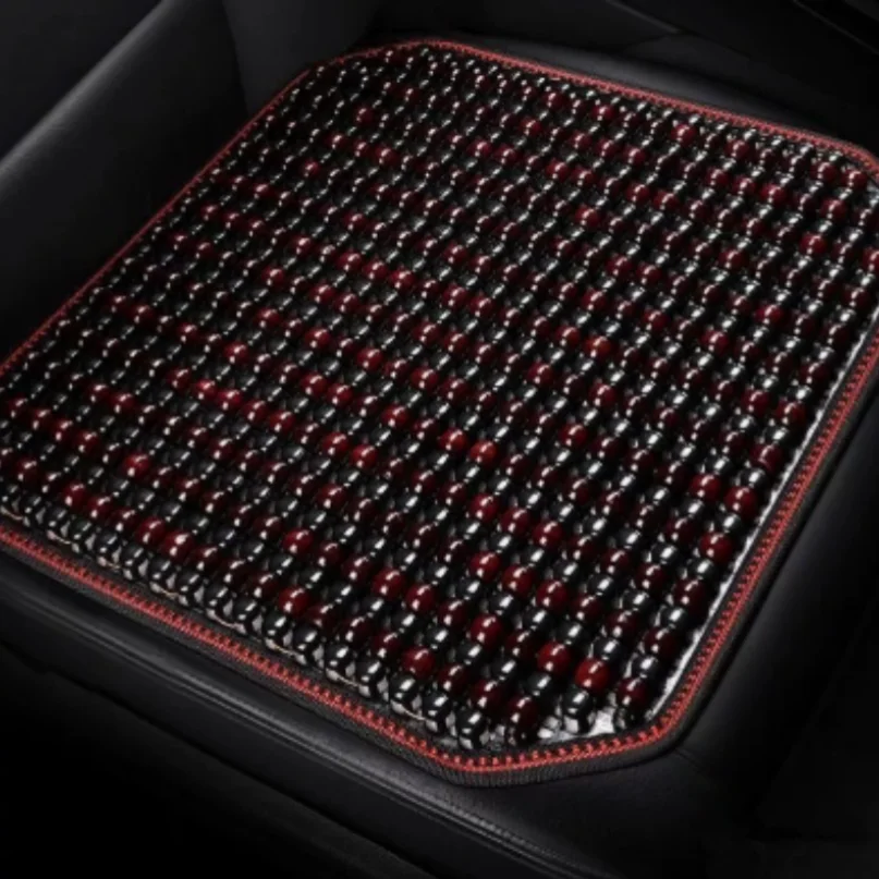 Natural Wooden Bead Massage Car Seat Cushion, Odorless Universal Leather Trim, Anti-Slip, Breathable & Cool 2