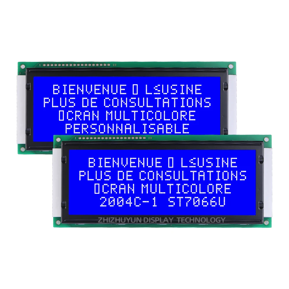 Wide Temperature Screen 2004C-1 European Large Character LCD Screen Ice Blue 4.1 Inch Industrial Grade Display Screen