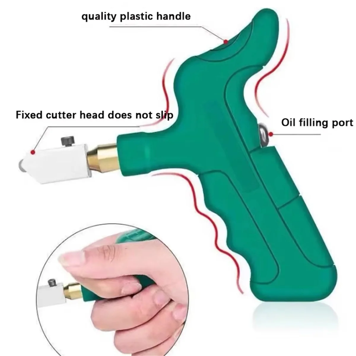 N18R Professional Glass Cutter Cutting Tools Diamond Glass Tile Cutting Tool Manual DIY Glass Tile Cutting Tool Set