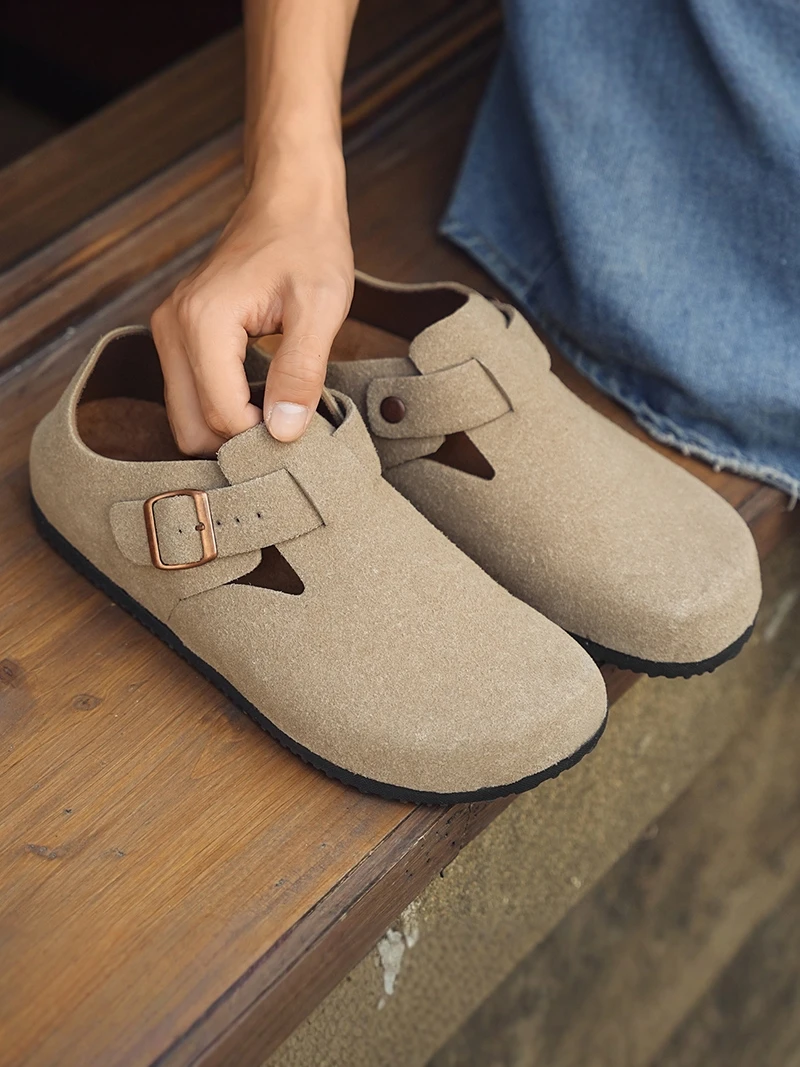 Men's 2026 New Anti-slip Wear-resistant Slip-on Casual Outdoor Soft-soled Work Commuting  Shoes Head Cover Slippers