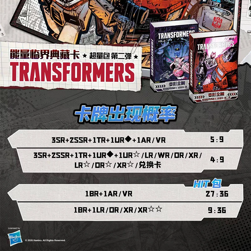 Wholesale KAYOU Transformers Energy Critical Collection Card Hyper Boost Pack Wave 2 Anime Collectible Trading Cards Gift