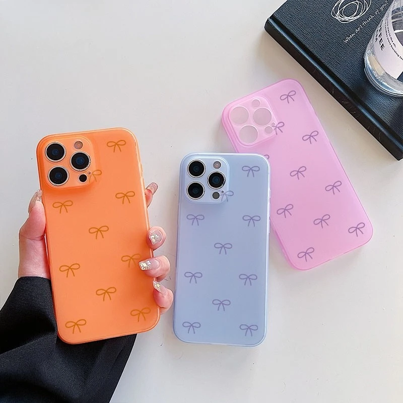 For Samsung Galaxy A07 A06 M06 F06 A05 A05S F05 M05 A04 A04E A04S M04 F04 A03 Core A03S Phone Case Bow Tie Thin Soft Cover