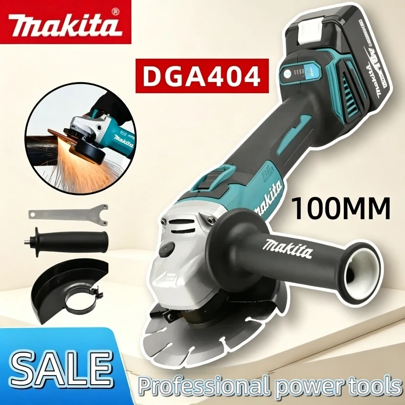 

Makita DGA404 100mm Brushless Lithium Electric Angle Grinder 18V Rechargeable Cutting Machine High Power Machine For 18V Battery