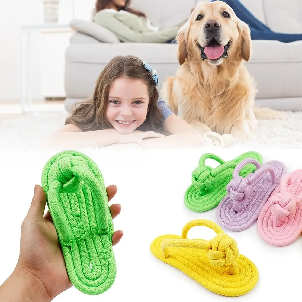 Chew Stick Pet Interactive for Small Medium Dogs Cotton Molar Toys Slipper Rope Toy Teeth Training Dog Chewing Toy