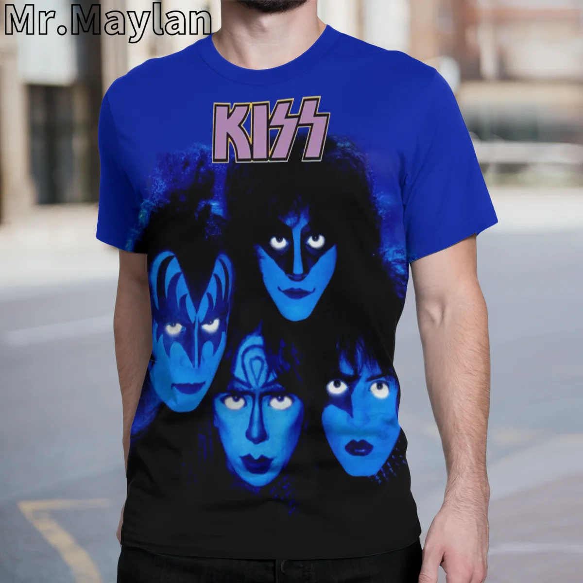 Rock Kiss Band Tshir 3D Print t shirt for Men/women New Design Blue Streetwear Tshirt Oversized Tops 5XL 6XL Men Clothing