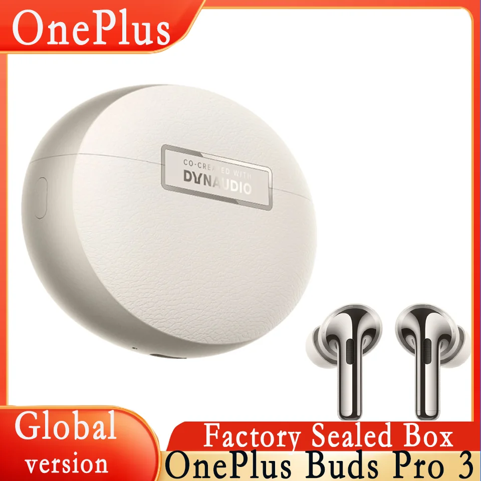 Original OnePlus Buds Pro 3 E512A, Google Fast Pair, For OnePlus 13, Global Version Sealed Wireless Charging,Bluetooth 5.4