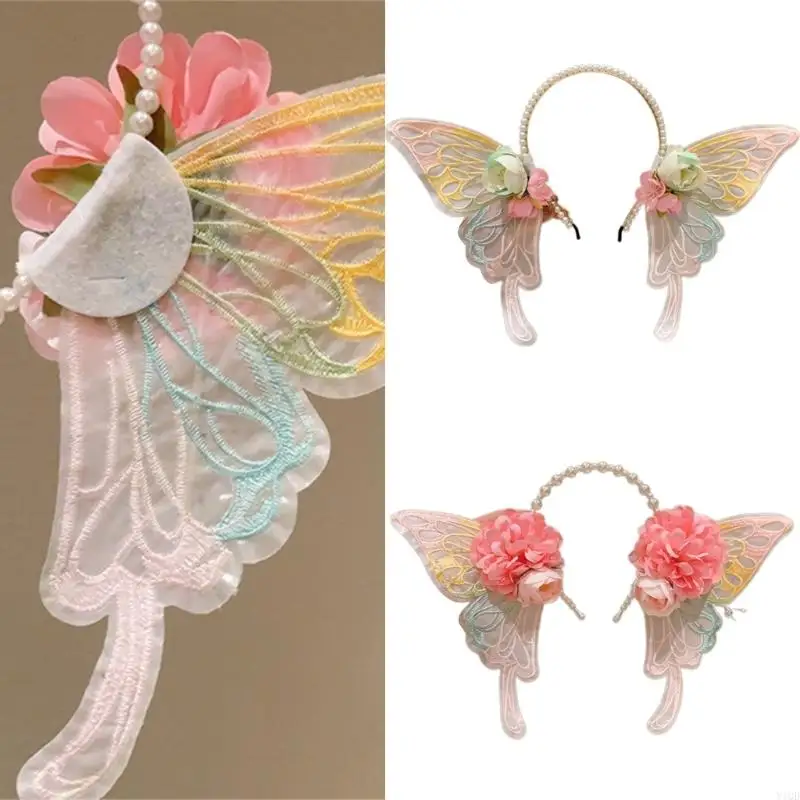 Kinder Schmetterling Blumenhaarband Party Festival School Event Haarzubehör Blumenstirnbänder für verschiedene Anlässe