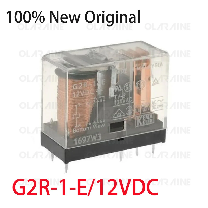 1/5/10Pcs G2R-1-E/12VDC Power relay DIP, 12.6x28.6mm12VDC/16A