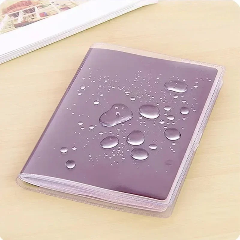 1PC Transparent Frosted PVC Waterproof Document Bag Protective Case for Passport Durable Storage Solution