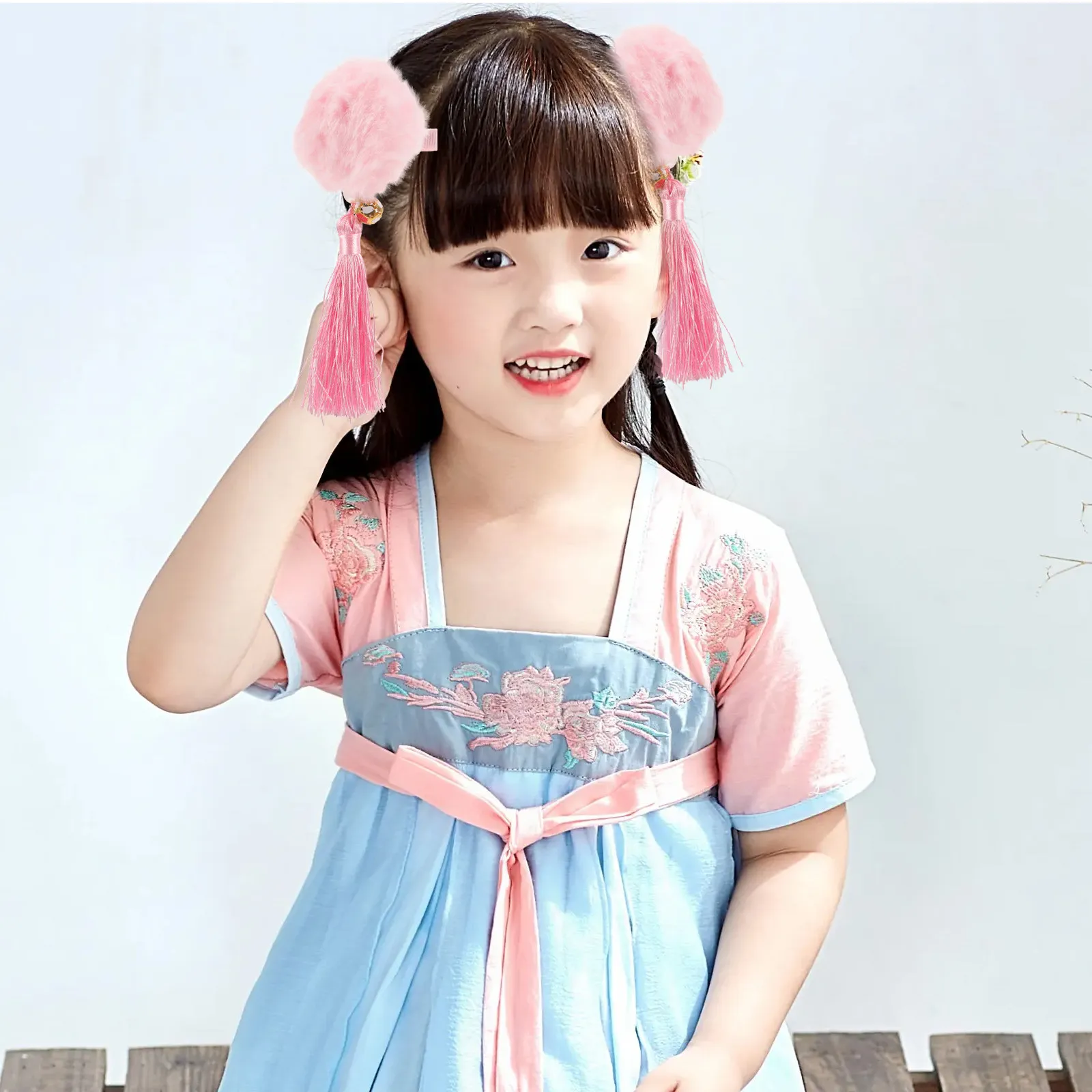 1Set Kids Tassel Hairpin Girl Hair Clips Hair Accessories Girls Headdress Photo Prop Creative Gift for Girls Kids Tassel Hairpin