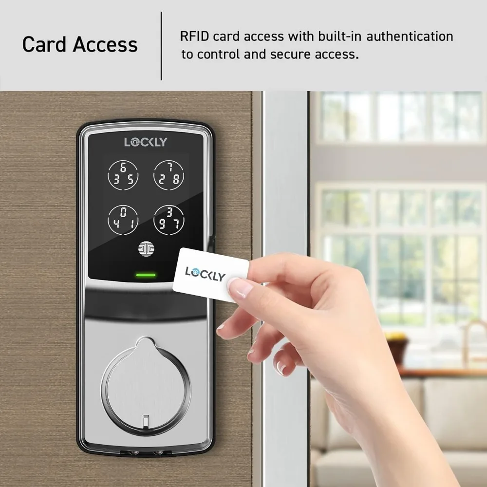 Secure Plus, RFID Card Smart Lock, Keyless Entry Doory Lock, PIN Genie® Keypad, 3D Biometric Fingerprint Sensor, Auto Lock - Sa