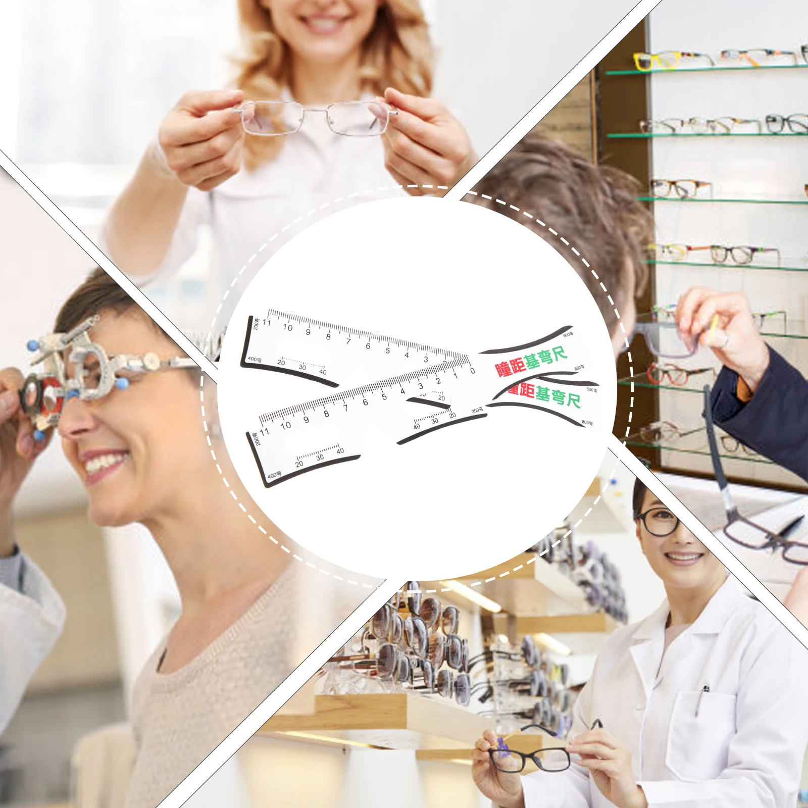 

4 Pcs Pupil Distance Ruler Pupillary Glasses Pd for Eyeglasses Optical Pupillometer Pvc Optometrist