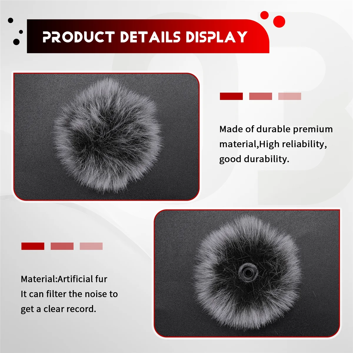 SMIEA 1 szt. Szyba przednia mikrofonu osłona zewnętrzna osłona przednia osłona przeciwwiatrowa dla nadajnika DJI MIC System bezprzewodowy czarno-biały