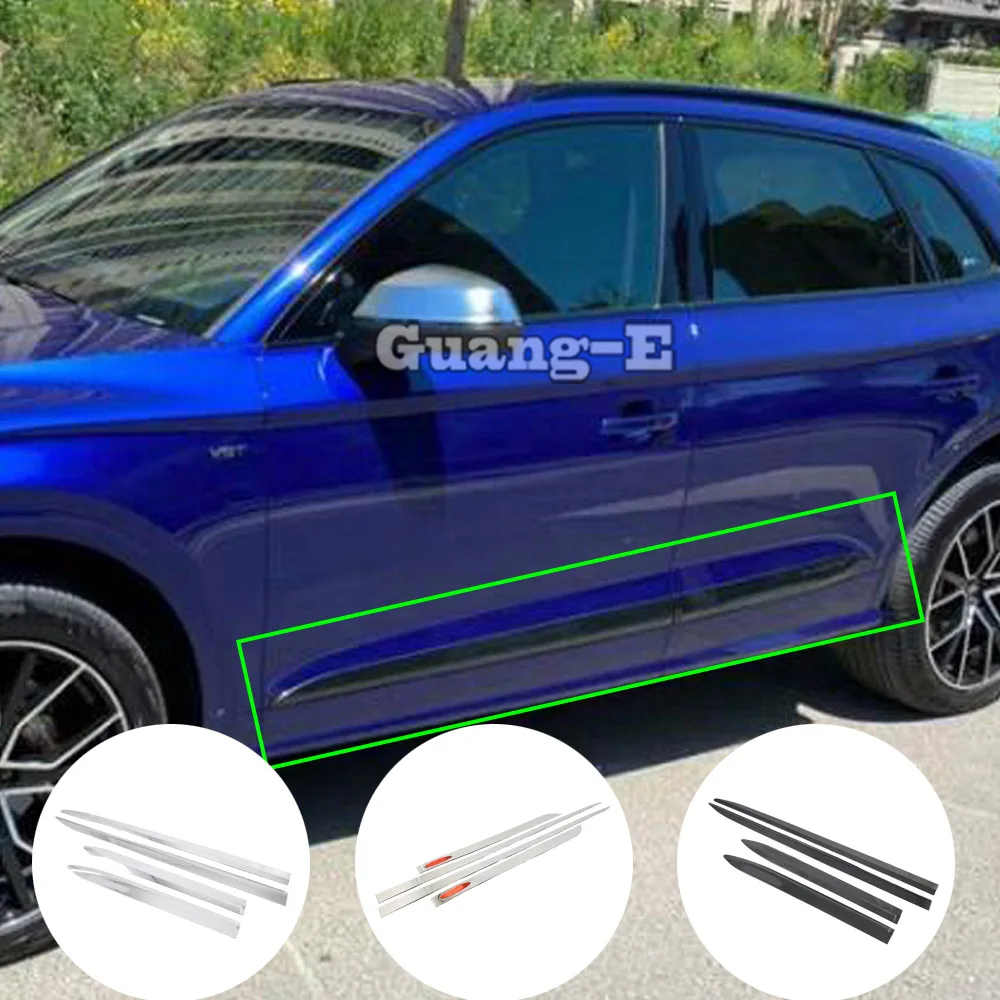 

Car Side Door Body Molding Trim Cover Decoration Frame Strip Exterior Accessories For Audi Q5 Q5L 2018 2019 2020 2021 2022 2023