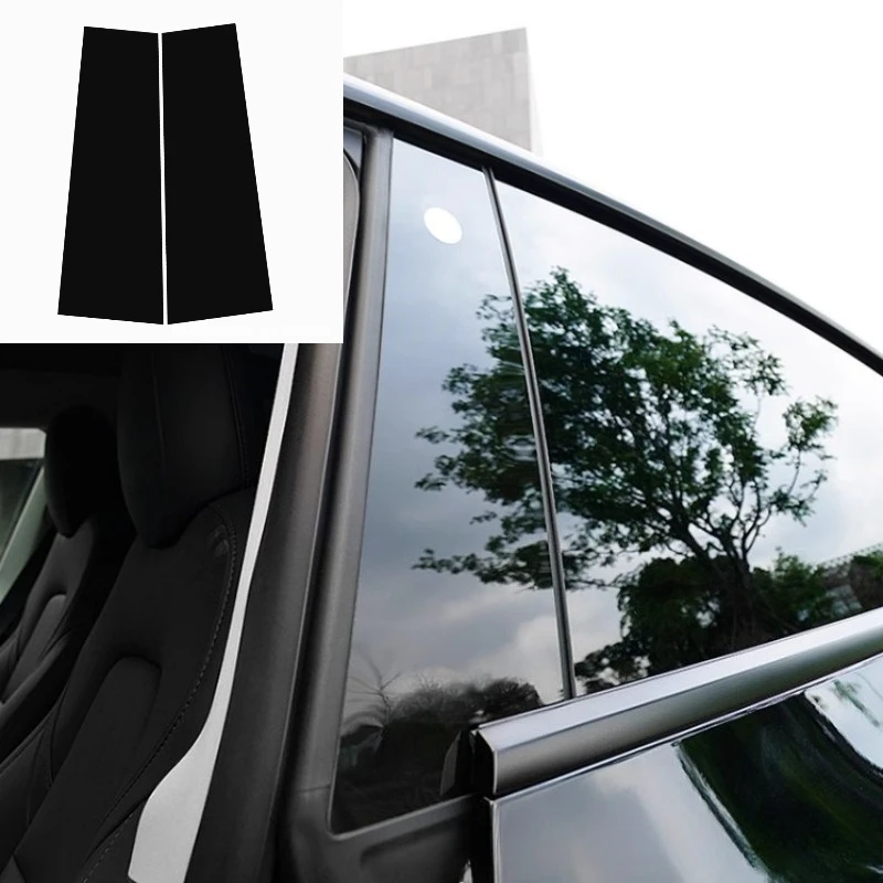 

For Tesla 21-23 Model Y/3 Highland Gloss Black Pillar Posts Window Trim Cover Exterior Decorative Auto Styling Refit Accessory