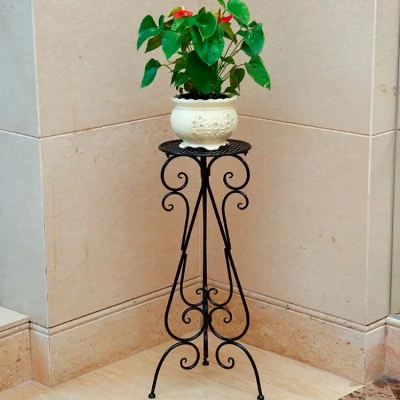 European wrought iron flower stand, dill hanging orchid floor-to-ceiling flower pot stand, indoor and outdoor living room balcon