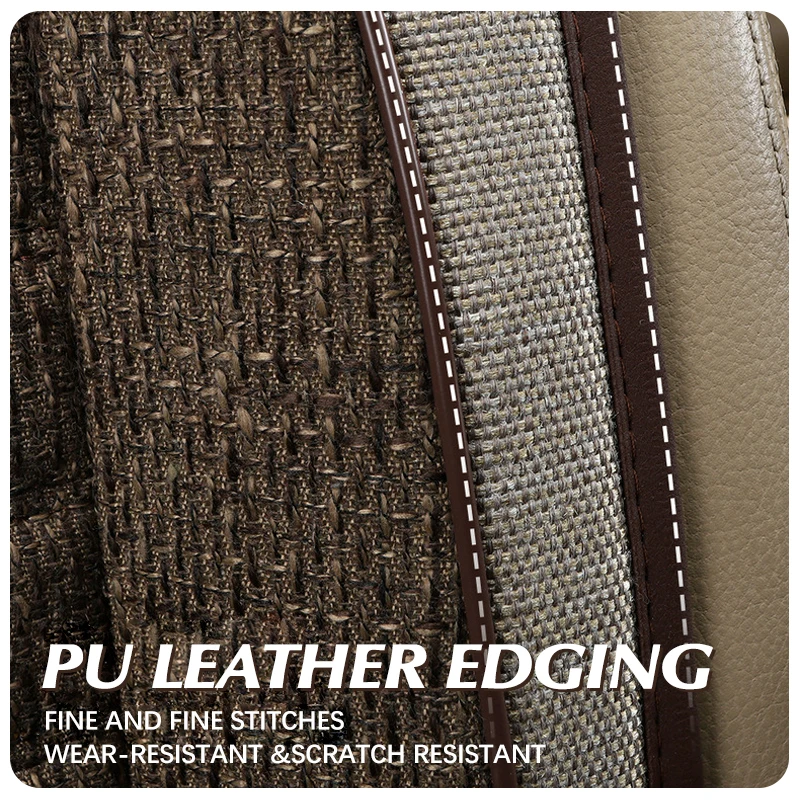 ثلاثية الأبعاد الكتان مقعد السيارة يغطي العالمي الجلود وسادة مقعد السيارة كامل محاط منصات مقعد السيارة تنفس السيارات منصات كرسي حامي #4