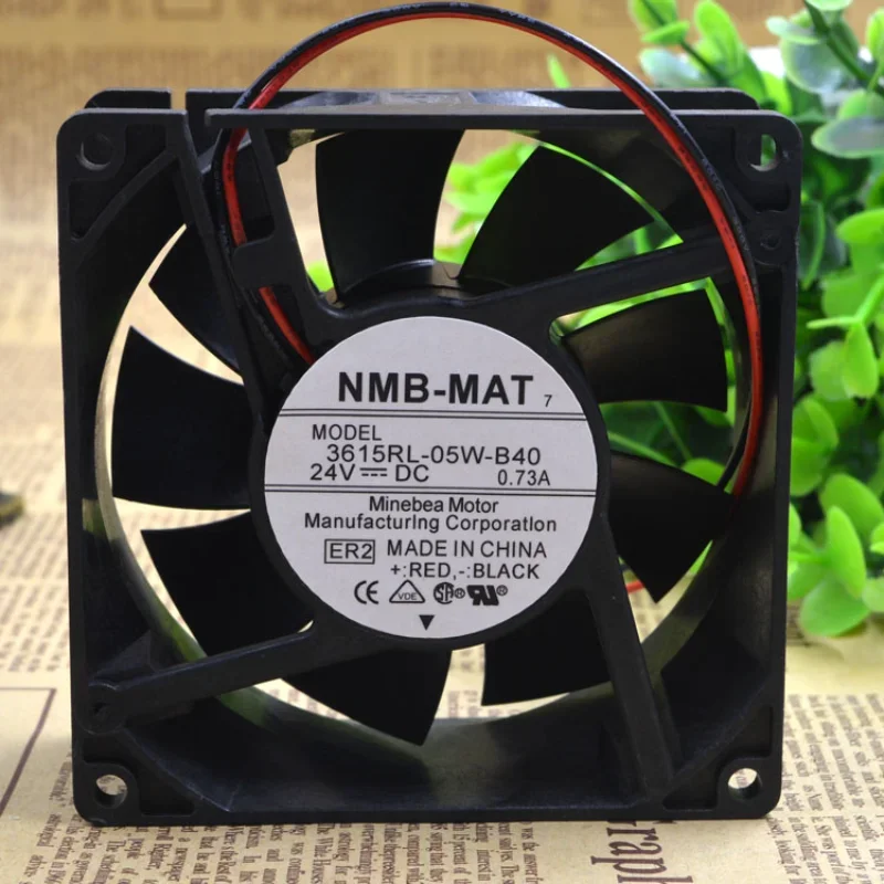 

New CPU Fan For NMB-MAT 3615RL-05W-B40 24V 0.73A Waterproof Frequency Converter Fan 9038 9CM 90*90*38MM