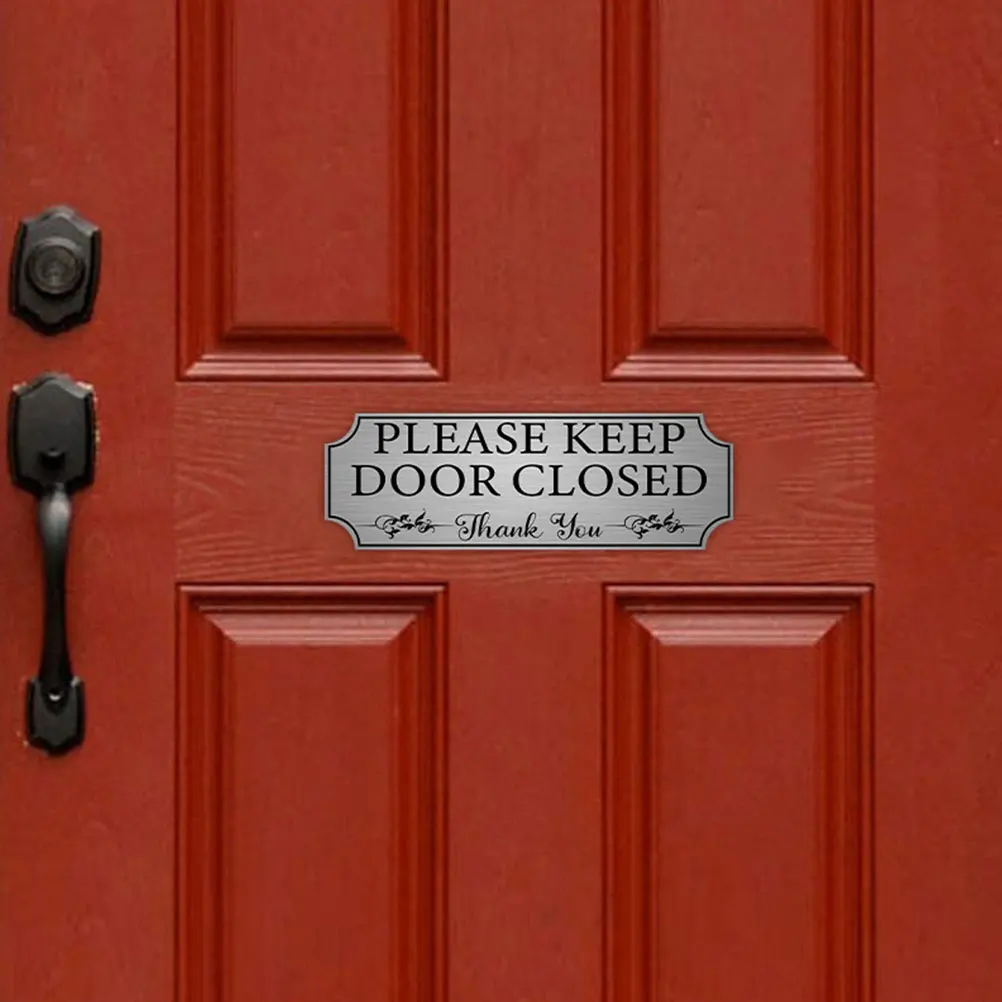 

2pcs Keep Closed Counter Sticker Decorative Sign Bathroom Office Supply Replacement Notice Marker