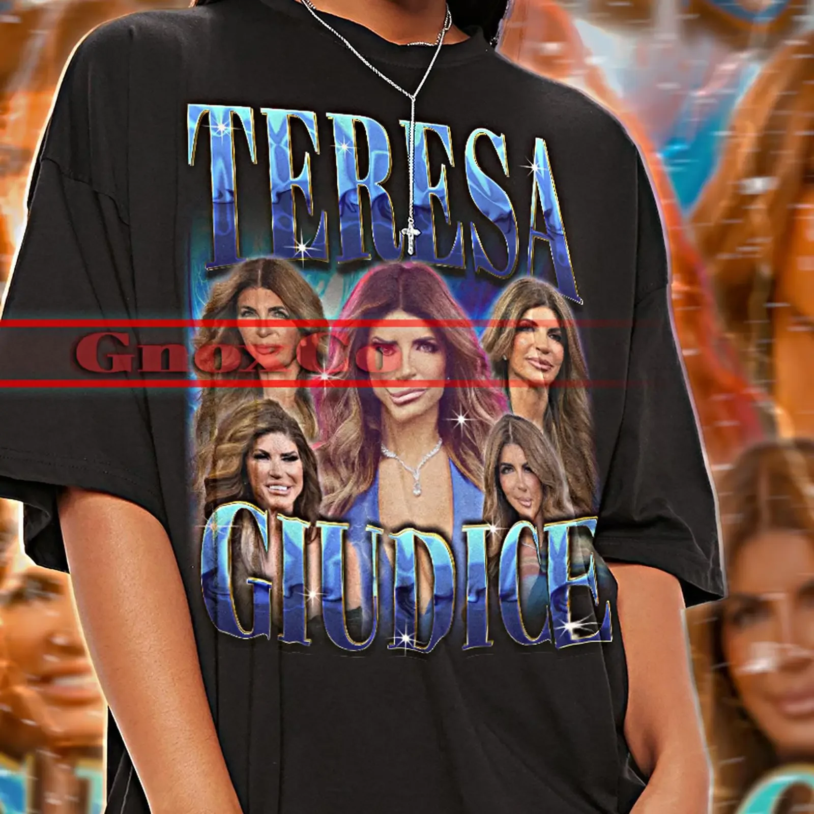 Retro 90s Bootleg Teresa Giudice T Shirt Casual Fans Merch  vintage Washed Top For Everyday Wear Stretched Slightly streetwear
