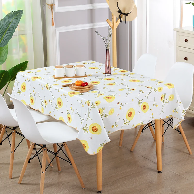 Table Cloth PVC Rectangular Table Cover Desk Cover Tablecloth Table Cloths Waterproof Stain Oilcloth for Decoration Ins