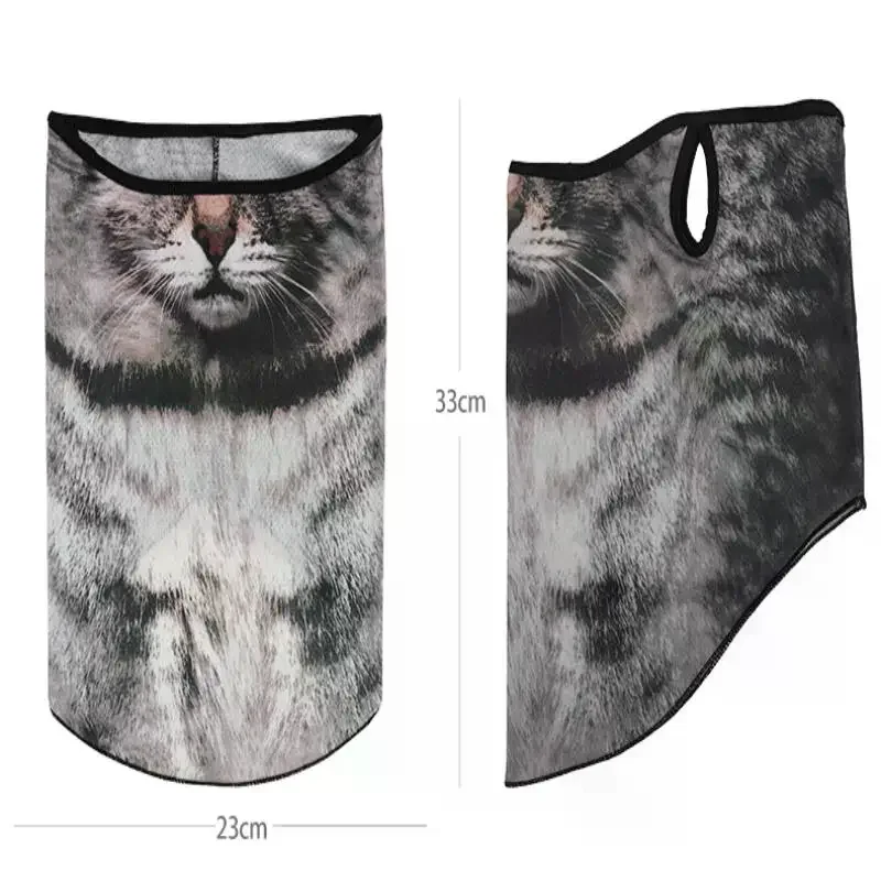 القط الكلب لطيف الحيوان بالاكلافا دراجة نارية موتوكروس التزلج على الجليد قبعة خوذة بطانة السائق الرقبة أدفأ قبعة الوجه الدراجات القبعات