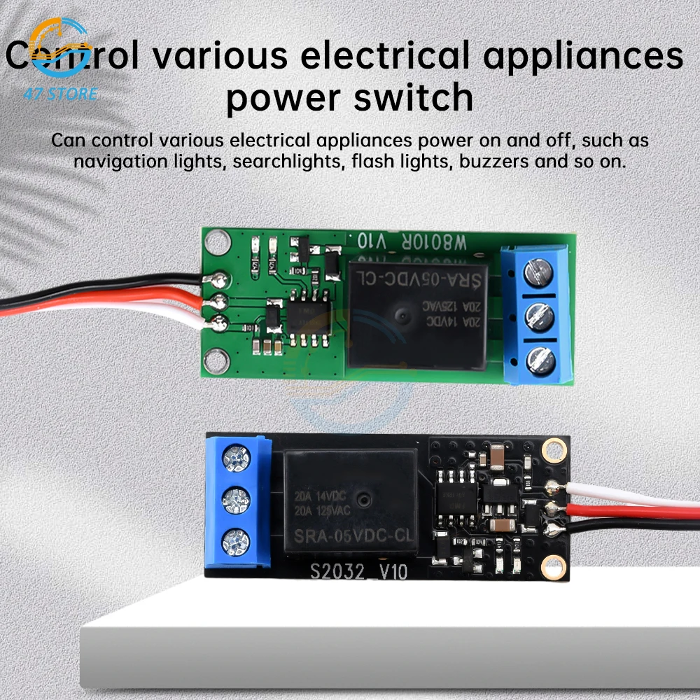 RC Model Aircraft Relay 5-12V PWM Switch Electronic Module Navigation Light Controller 1CH Relay Universal Switch DIY Parts