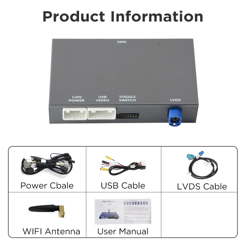 Junsun Wireless CarPlay Android Auto Interface Adapter für Buick Regal Envision VERANO, für Cadillac SRX XTS ATS CTS 2013-2019, für Opel Insignia Astra, für Chevrolet Silverado 2014-2018 mit 8''