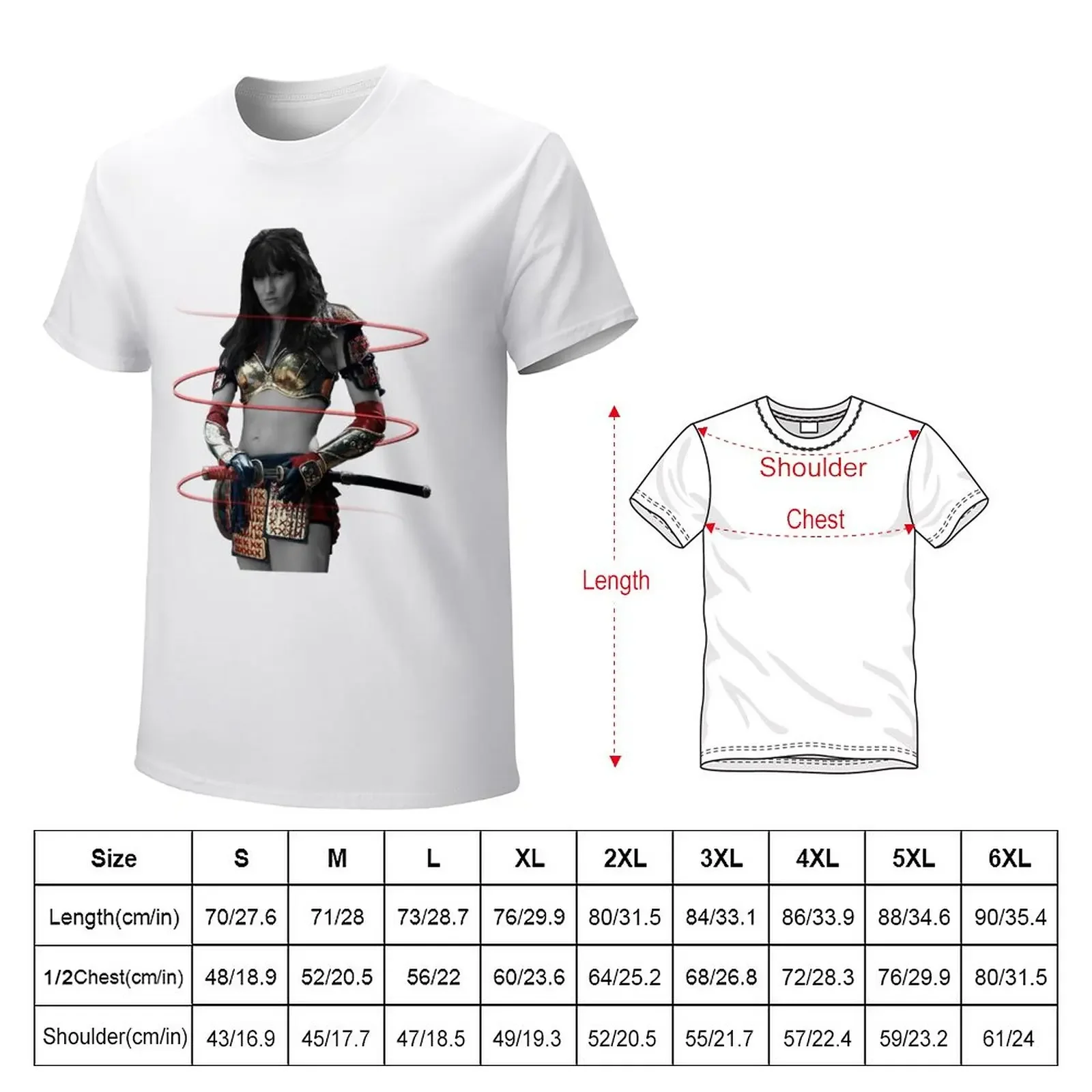 Xena the Samurai Princess T-Shirt Short sleeve tee Blouse t shirts for men pack